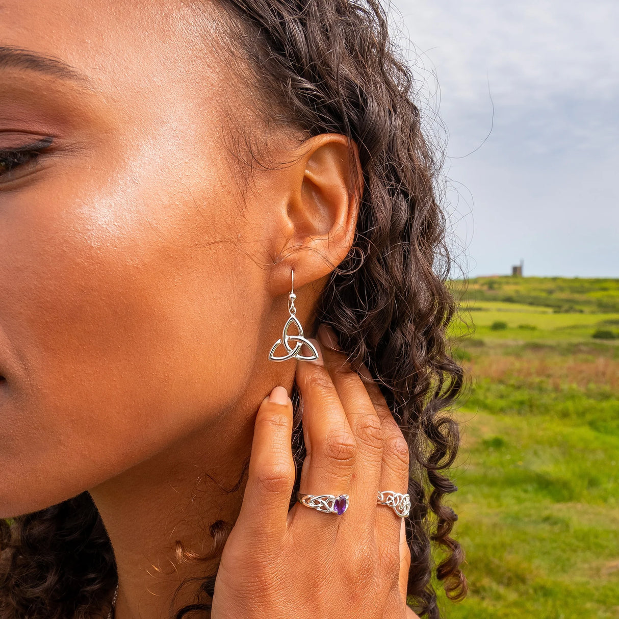Classic Trinity Knot Sterling Silver Earrings