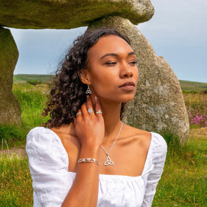 Classic Trinity Knot Sterling Silver Earrings