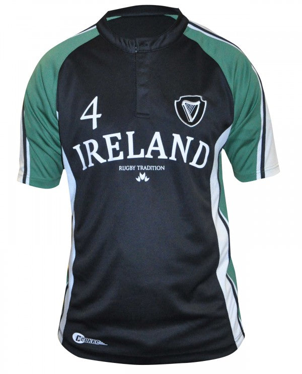 Guinness Croker Brand Navy and Green Rugby Jersey