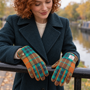 Women's Islander Harris Tweed and Genuine Leather Gloves