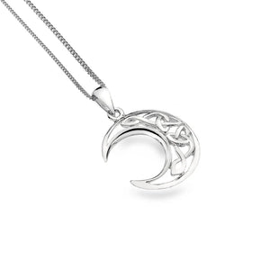 Crescent Moon Sterling Silver Pendant