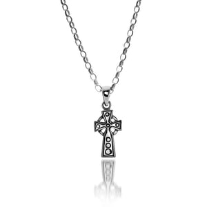 Small Celtic Cross Sterling Silver Pendant
