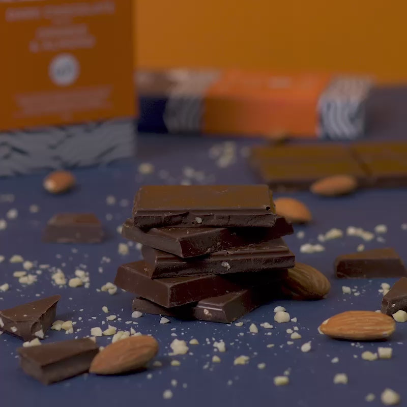 Orange and Almond Dark Chocolate Bar