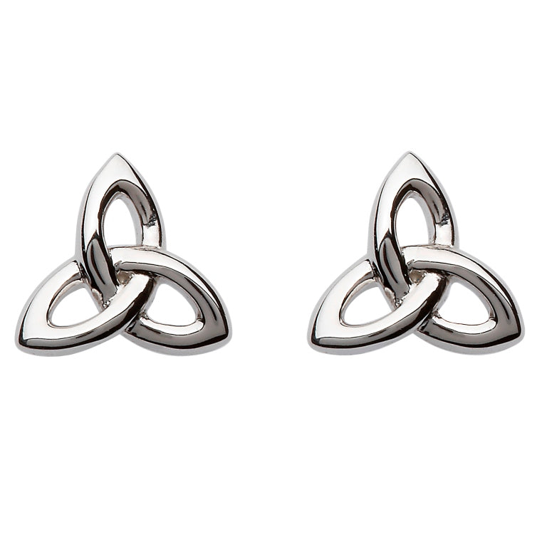 SE2201 Silver Celtic Trinity Knot Stud Earrings by Shanore