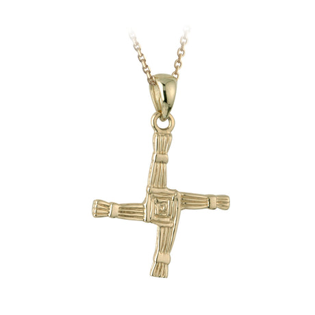10K Gold St. Brigid's Cross Necklace by Solvar of Dublin S4279