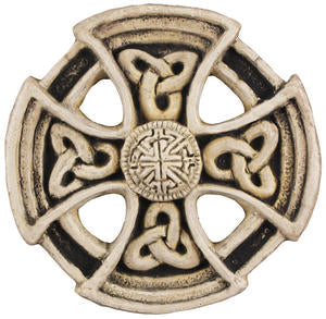 Front image of St Columba Wheel Cross by McHarp available at www.realirish.com