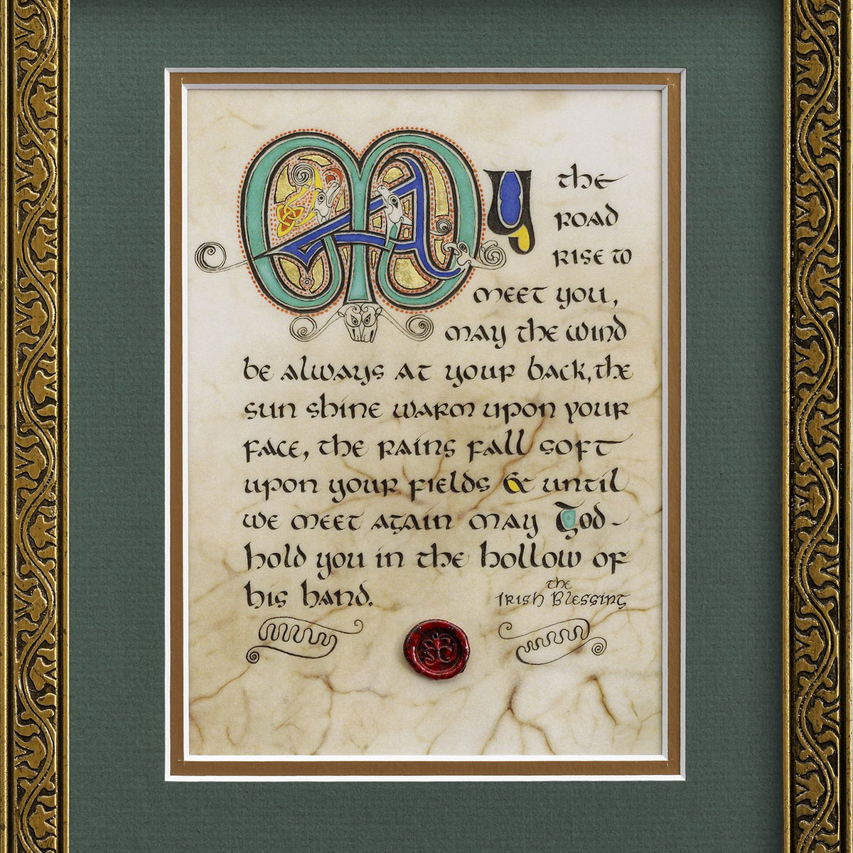 Irish Blessing, Celtic prayer large wood sign, May the road rise up to -  Wahl to Wall Word Love