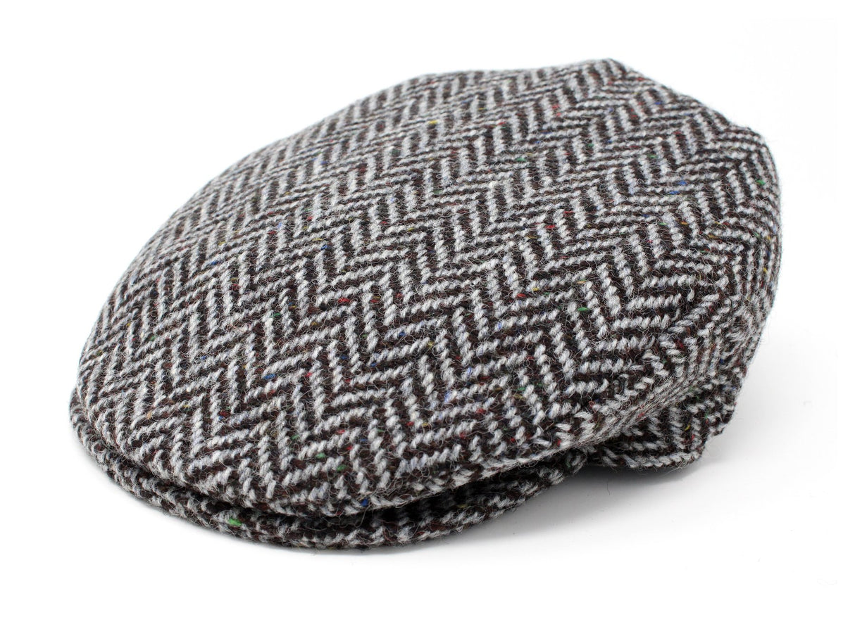Men's Hanna Tweed Flat Cap for Men, Gray, Small 