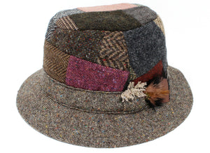 Irish Walking Hat - Patchwork Tweed