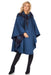Teal color women's knee length wool cape by Jimmy Hourihan, Dublin, Ireland