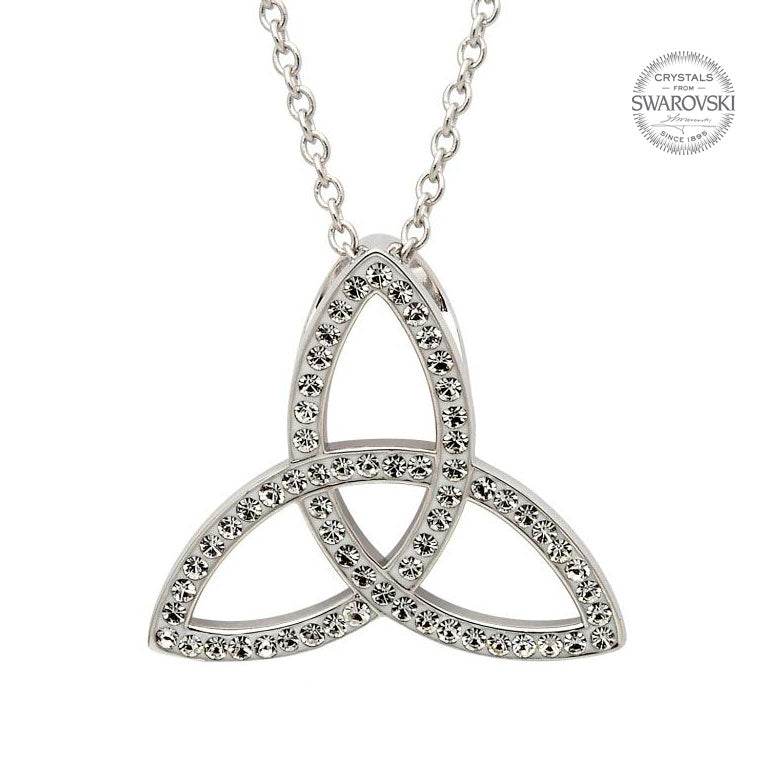 SW41 Celtic Trinity Knot Necklace Embellished With Swarovski Crystals