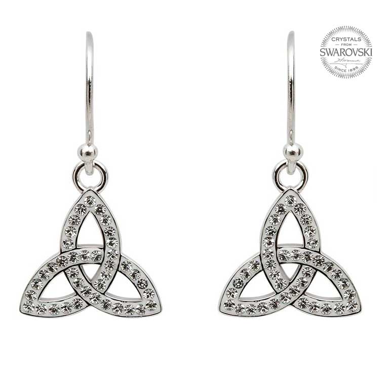 SW43 Trinity Earrings Adorned With Swarovski Crystals by Shanore