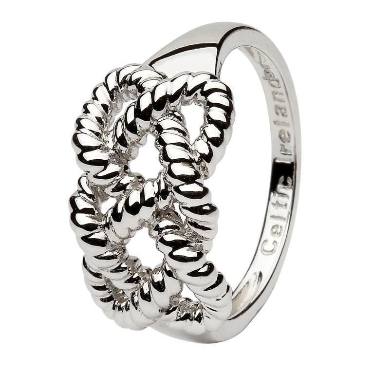 Infinity Knot Ring, Sterling silver
