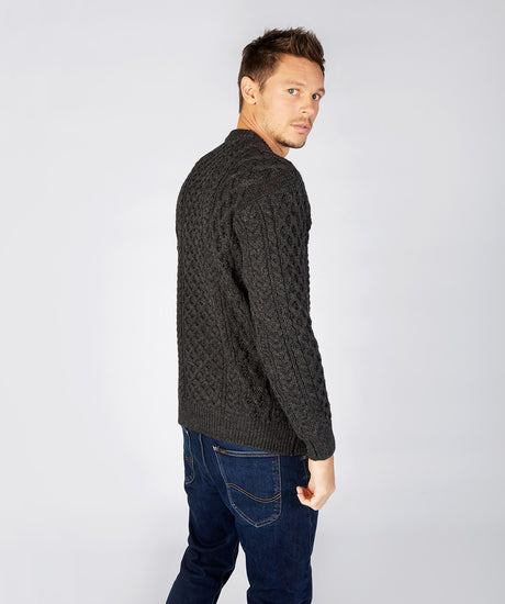 Men's Crewneck Aran Sweater