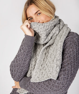 Merino and Cashmere Luxe Aran Scarf