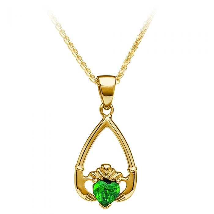 10K Yellow Gold May Claddagh Pendant