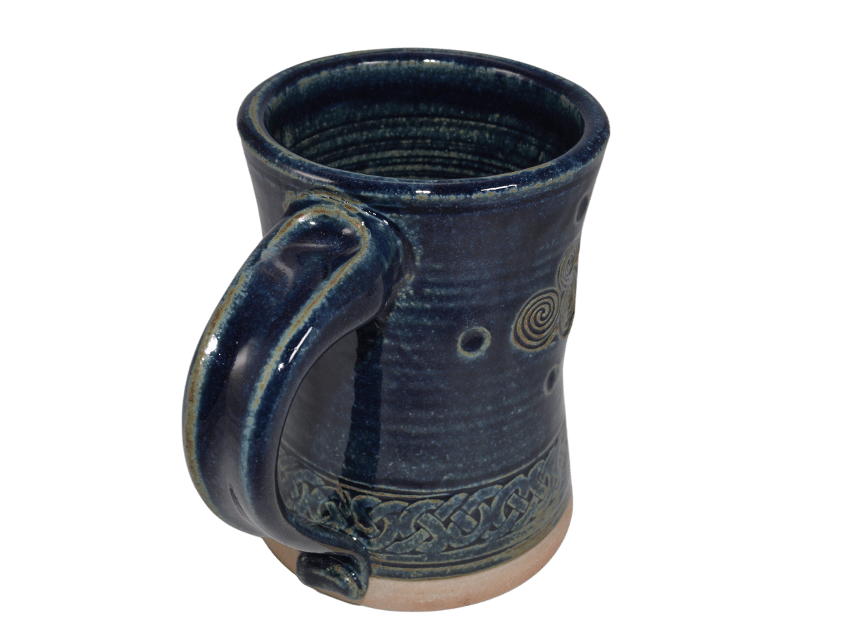 Irish Hand Thrown Pottery Celtic Mug