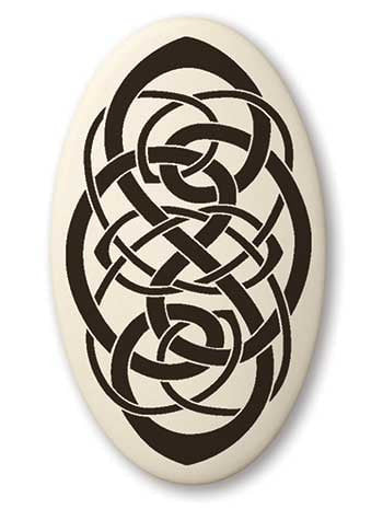 Celtic Knotwork Porcelain Pendant
