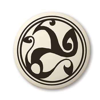 Celtic Spirals Porcelain Pendant