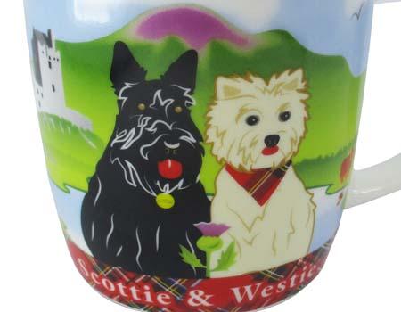 Scottie & Westie Bone China Mug