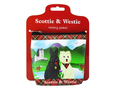 Scottie and Westie Zip Coin Purse