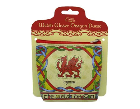 Welsh Dragon Zip Coin Purse