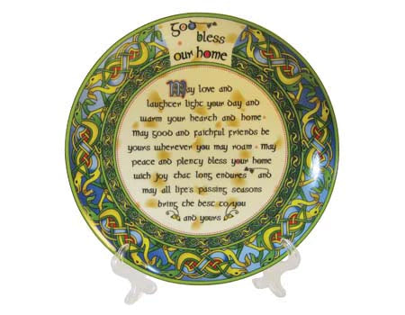 God Bless Our Home Irish Blessing Bone China 8" Plate
