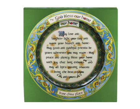 God Bless Our Home Irish Blessing Bone China 8" Plate