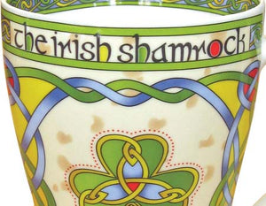 Irish Shamrock Bone China Mug