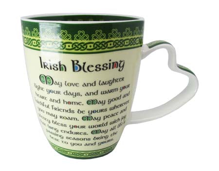 Irish Shamrock Spiral Ceramic Mug