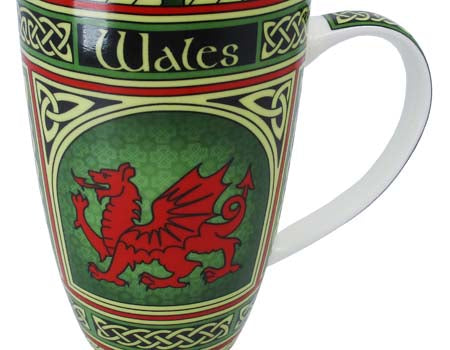 Celtic Window Welsh Dragon Bone China Mug
