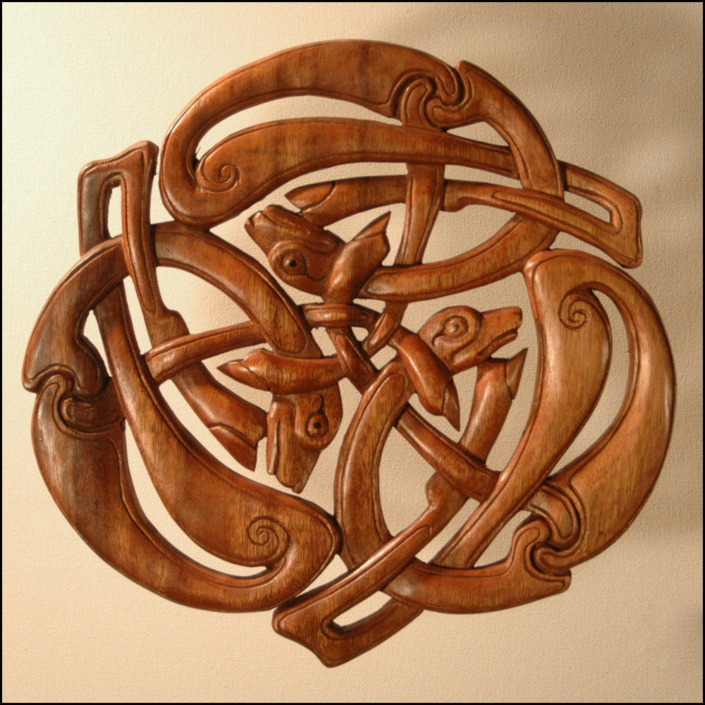 Book of Kells Zoomorphic Wood Carving