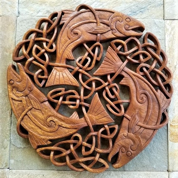 The Salmon of Knowledge Wood Carving