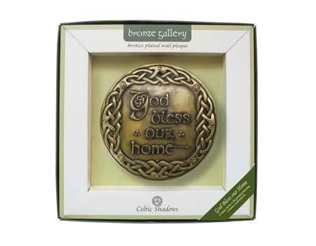 God Bless Our Home Bronze Wall Plaque