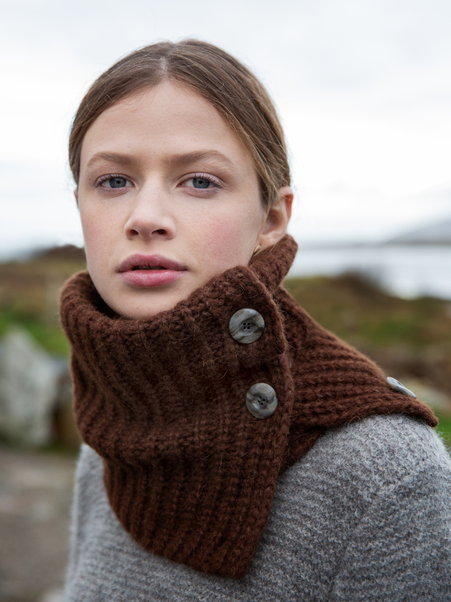 Button Cowl Neck Collar — Real Irish