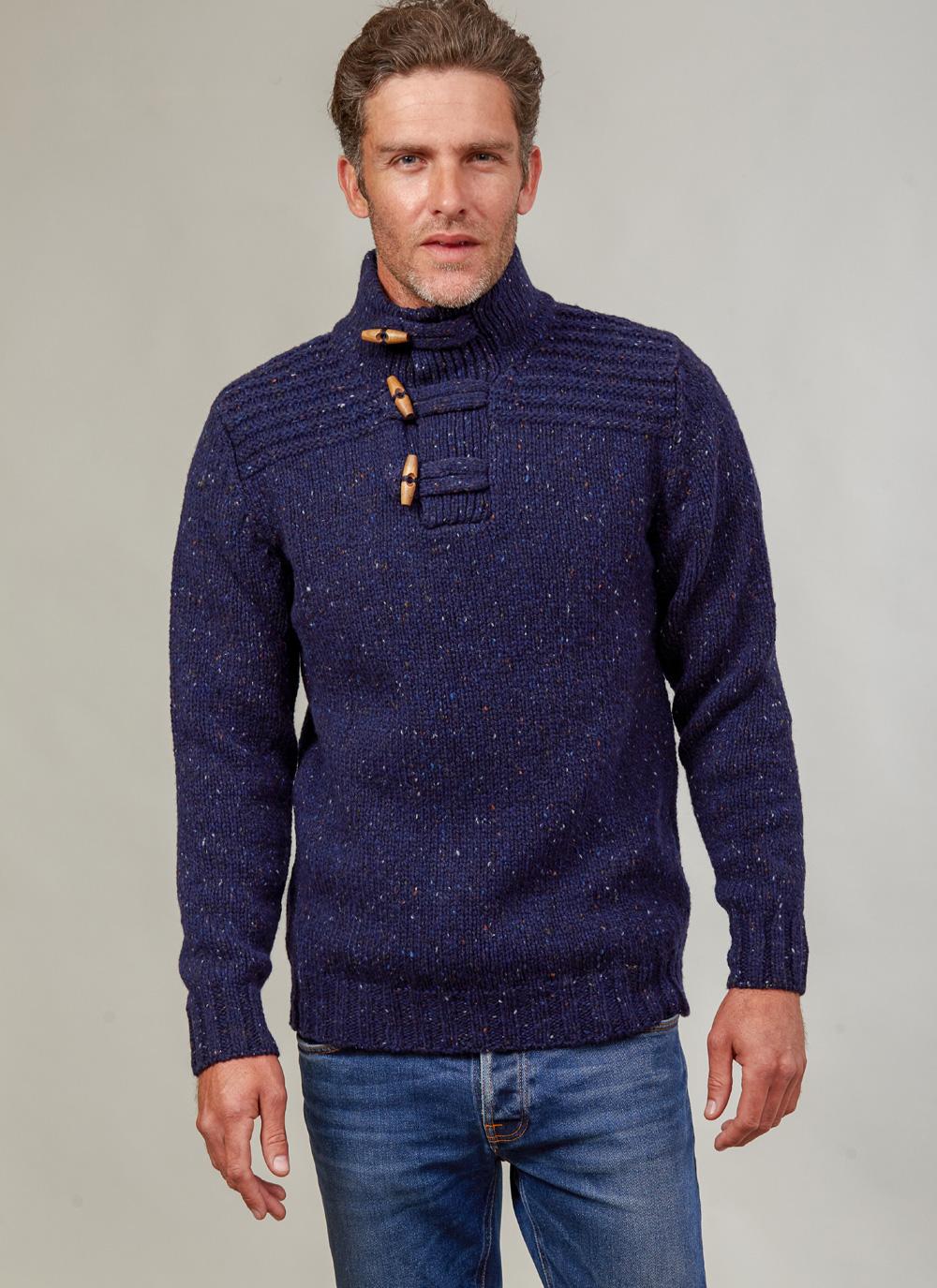 Mens 3 Toggle Button Sweater