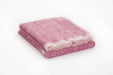 Foxglove Pink  Color Brushed Mohair Irish Throw Blanket