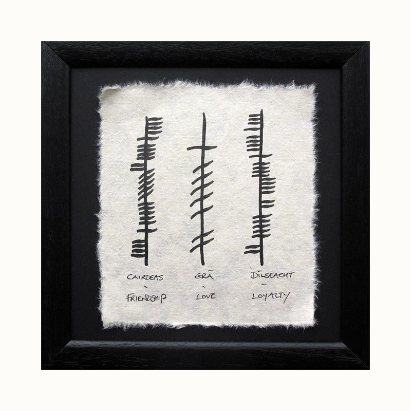 Ogham Wishes - Friendship/Love/Loyalty - Small Frame