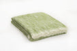 Green Color Brushed Mohair Irish Throw Blanket