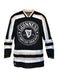 This is the front image of the Guinness Black Hockey Jersey, with long sleeves, and exclusive to realirish.com