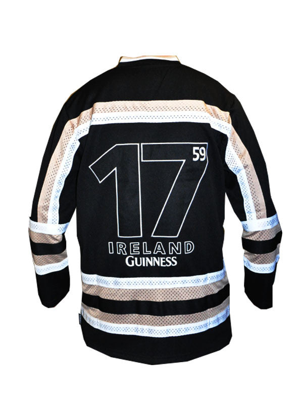 This is the back view of the Guinness black Hockey jersey, only available at realirish.com