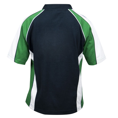 Kids Green and Navy Sports Rugby Jersey