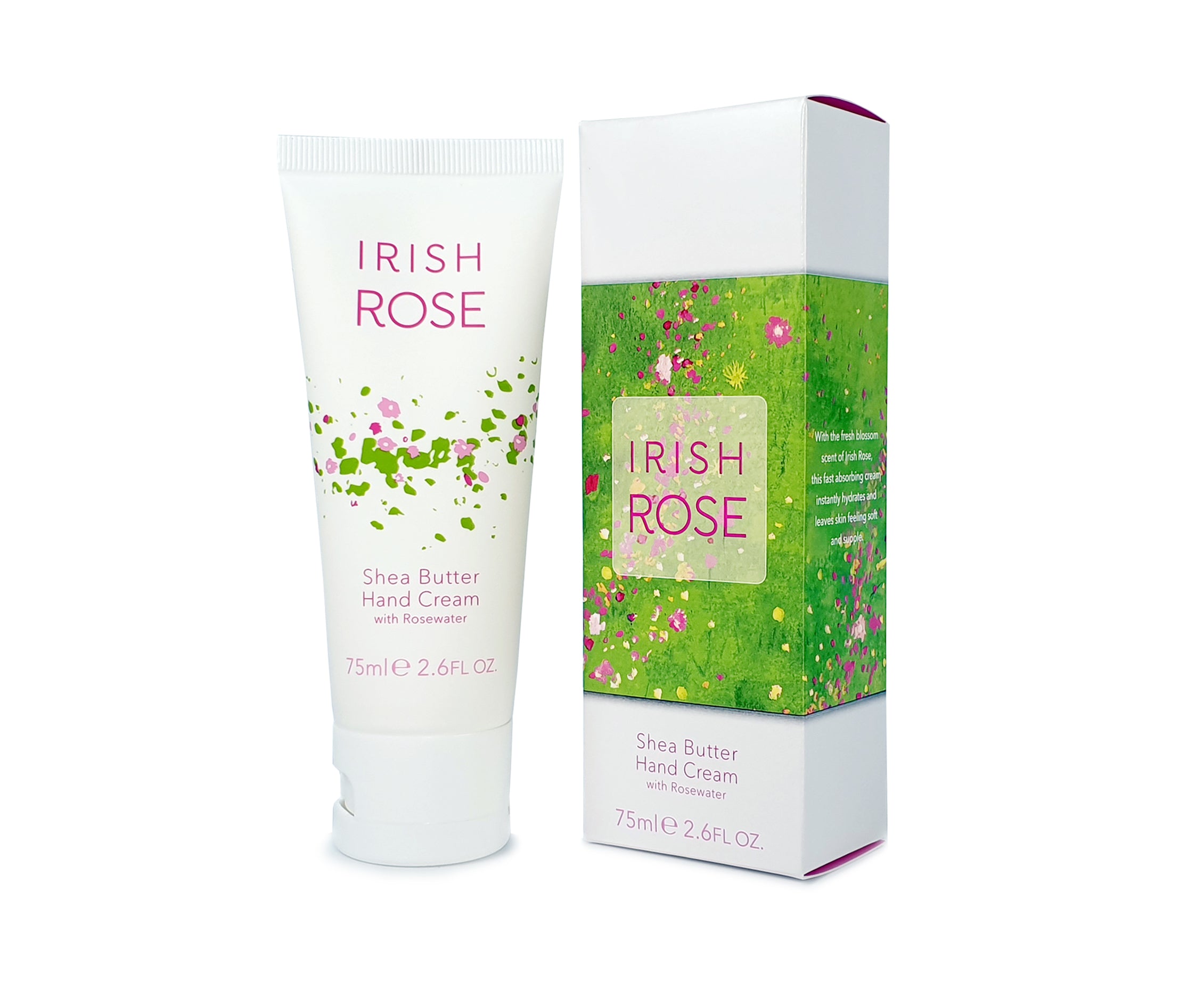 Irish Rose Shea Butter Hand Cream with Rosewater (75ml 2.6 fl oz)