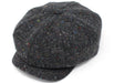 Charcoal Donegal Tweed Peaky Blinders Style Cap by Hanna Hats of Donegal.