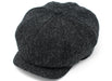 Black and Charcoal Donegal Tweed Peaky Blinders Style Cap by Hanna Hats of Donegal.