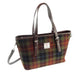 Rust Check Scottish Harris Tweed Women's Large Tote Bag with Shoulder Strap Glen Appin of Scotland