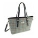 Light Grey Check Scottish Harris Tweed Women's Large Tote Bag with Shoulder Strap Glen Appin of Scotland