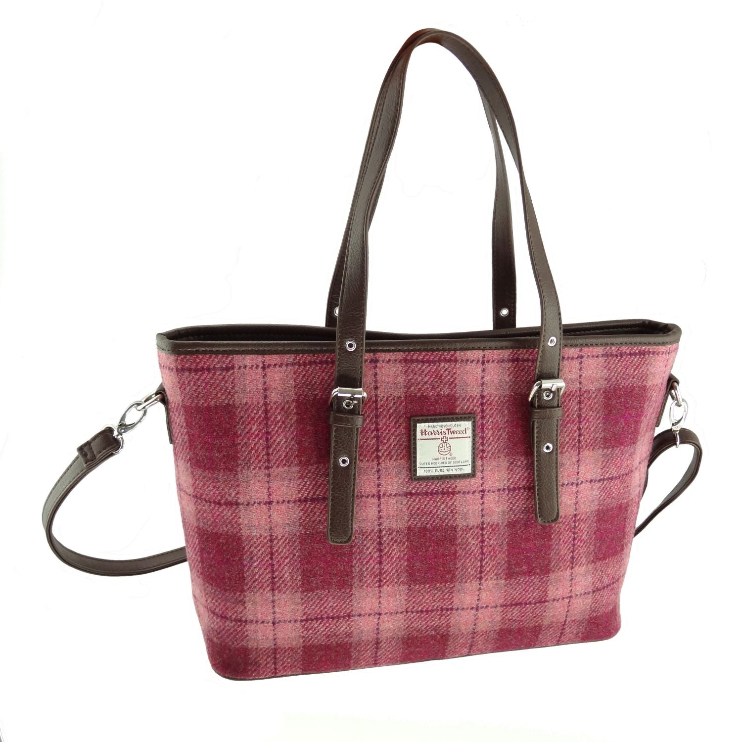 Cream Plaid Tote Bag by Rose Gold