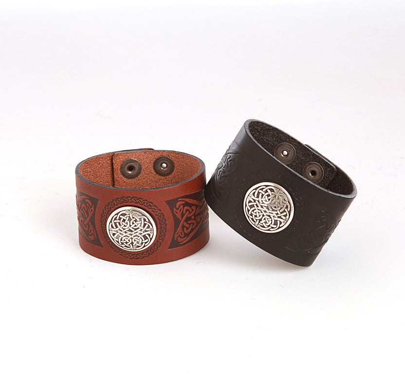 Dara Leather Celtic Wrist Cuff by Lee River Leather