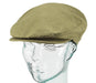 Hanna Hats Khaki Linen Vintage Cap offset front side view